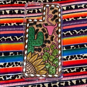 iPhone 11 Pro Max embossed leather case